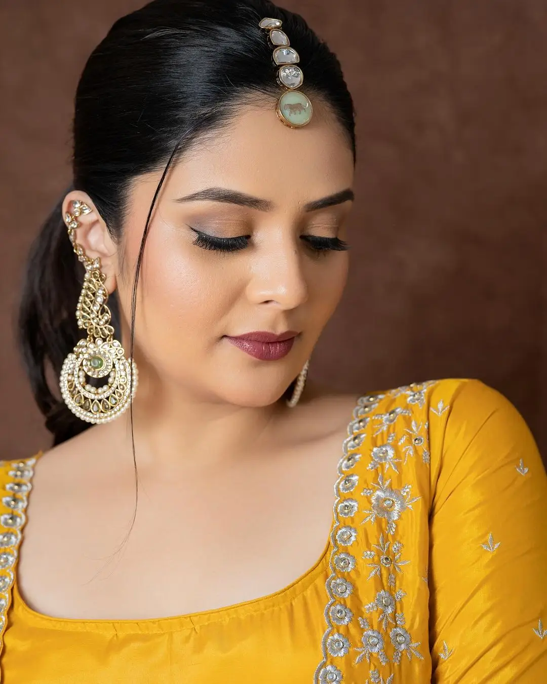 ETV Actress Sreemukhi in Yellow Gown